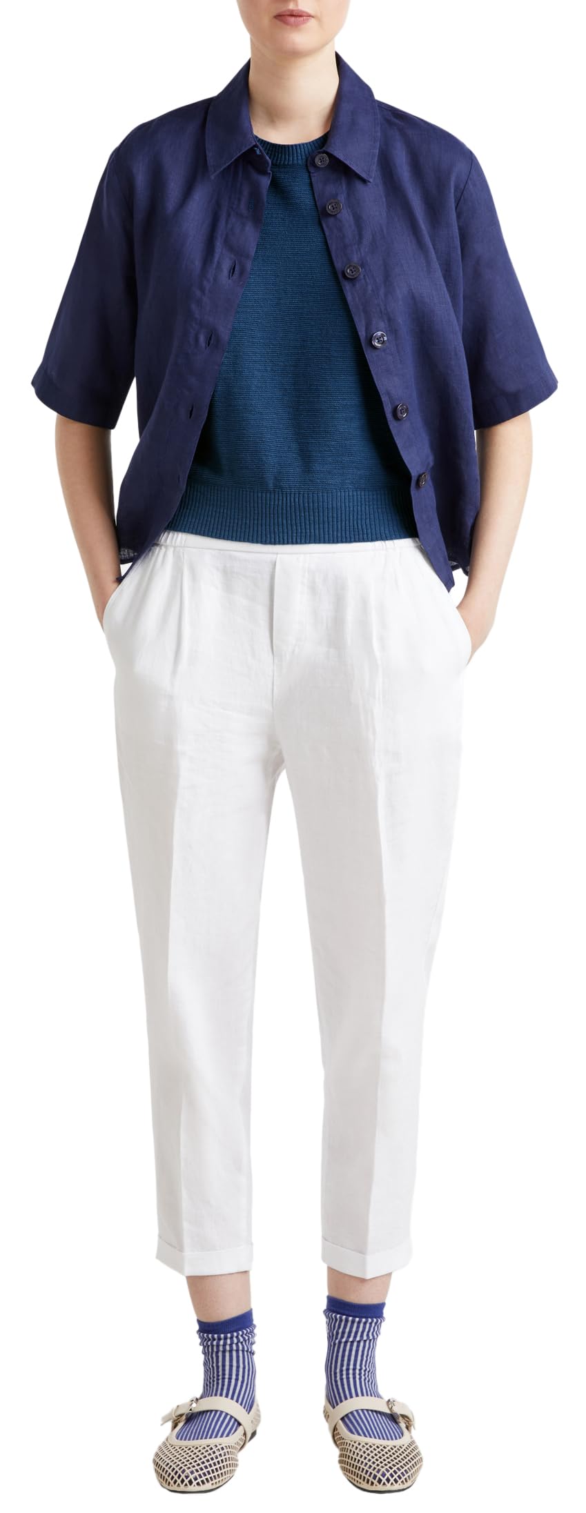 United Colors of Benetton Women's Vest Sweater, Blue, L