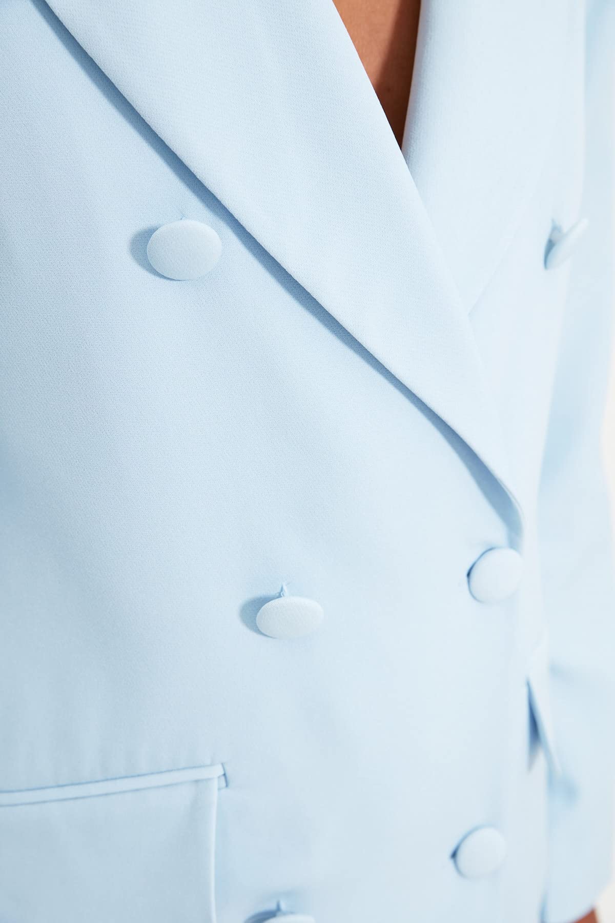 Trendyol Veste Blazer avec Boutons Verts Trendyol Green Button Veste Blazer Détail Vert Femme