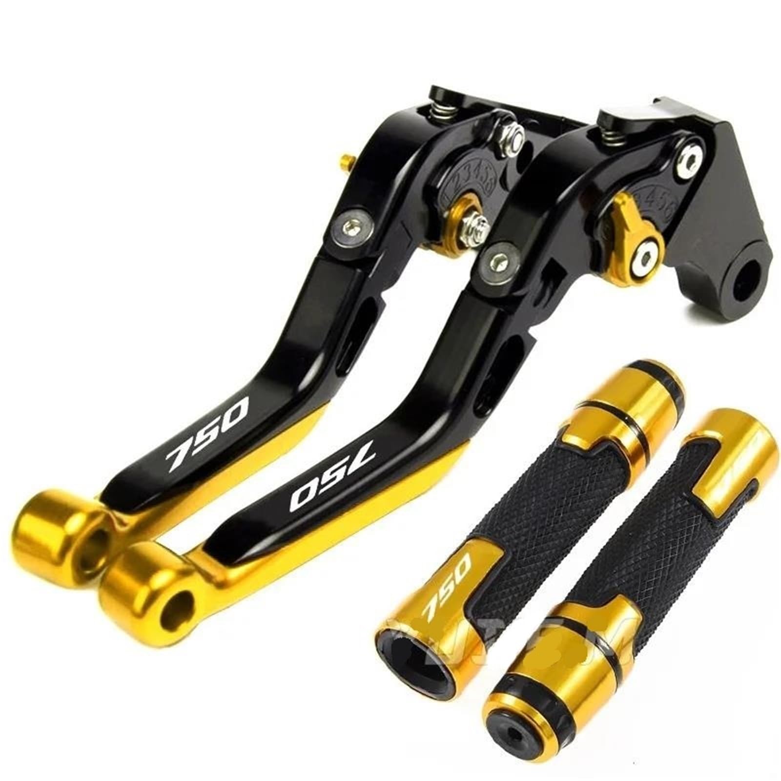 Pour X-ADV 750 Forza 750 (2024-2026) Accessoires Moto Leviers De Frein Et D'embrayage Réglables Kit(Gold-C)