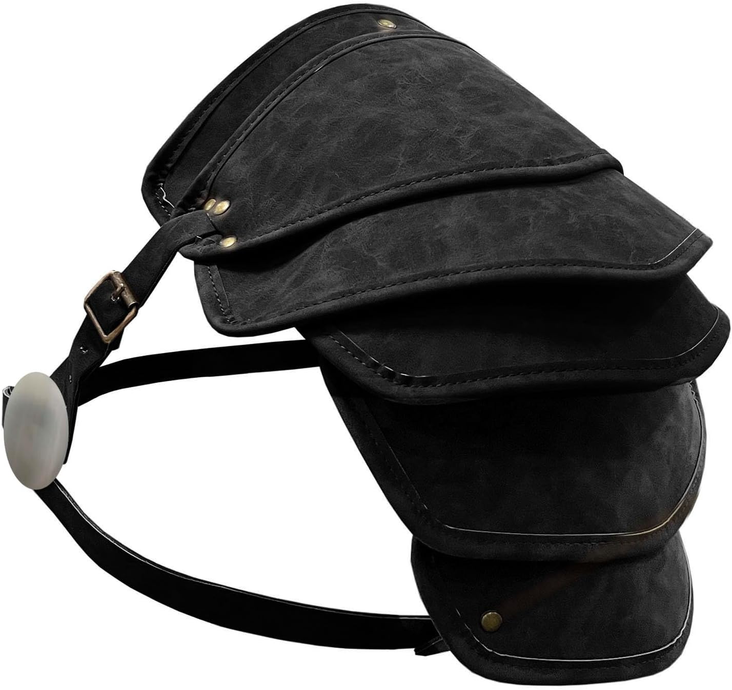 Medieval Shoulder Armor Thickened Faux Leather Adjustable Pauldrons for LARP Halloween Party - Image 2