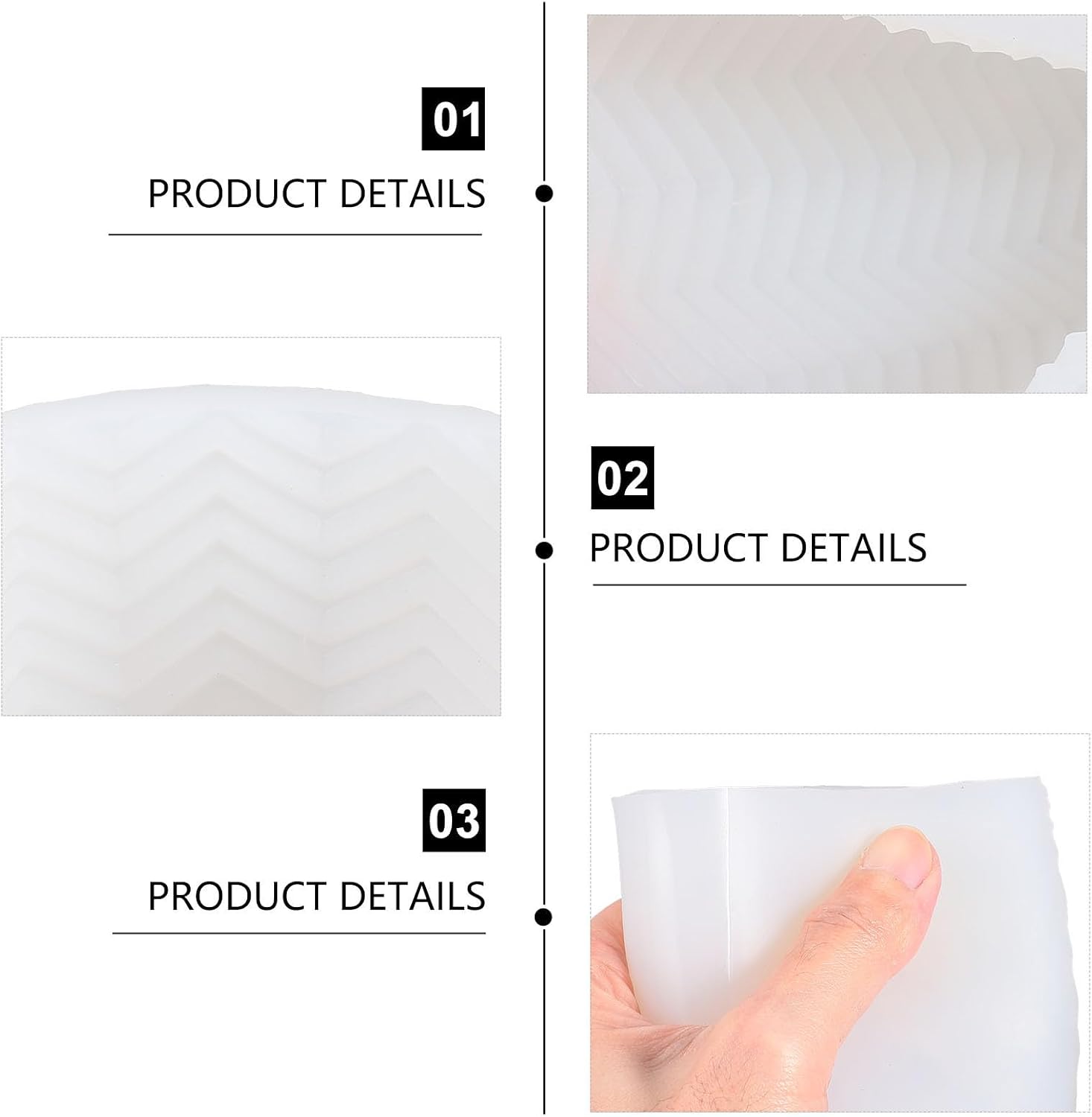 Candle Reusable for Mold Silicone Cylindrical White DIY Handicrafts