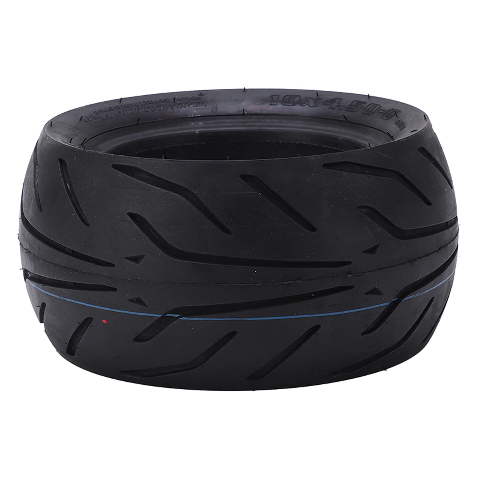 Alomejor Pneus sans Chambre de Scooter électrique, Remplacement de Pneu en Caoutchouc de Vélo électrique de 10 Pouces pour 10x4.50 6