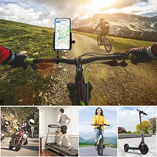 DECDEAL Suporte de telefone móvel para bicicleta em liga de alumínio com rotação de 360 ° ajustável