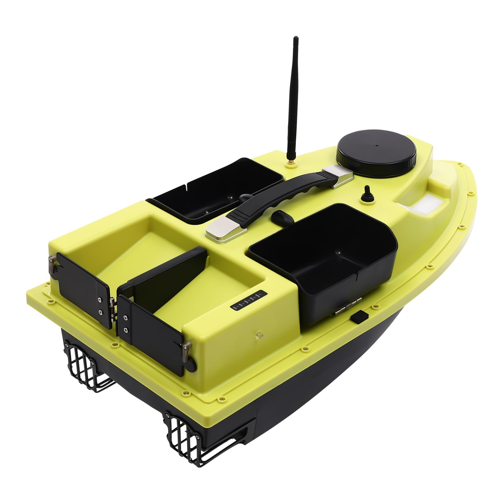 Bateau à appât de 500 m, avec télécommande et GPS, pour la pêche nocturne, 2 kg, pour réservoirs et lacs, vert
