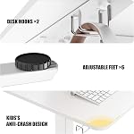 ERGOMAKER 160 * 140CM L -Shaped Electric Standing Desk Adjustable Height, L Shape Corner Standing Office Stand Up Desks with Splice Board, Computer Home Office Standing Desk, White