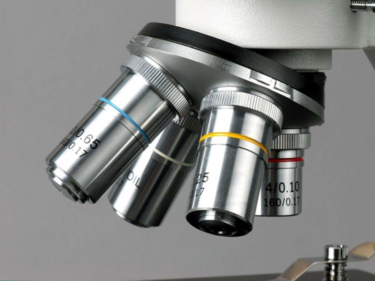 AmScope b100 C-sp14-cls-50p100s prismáticos biológica microscopio 40 x -2500 X con amplia Kit de preparación de diapositiva