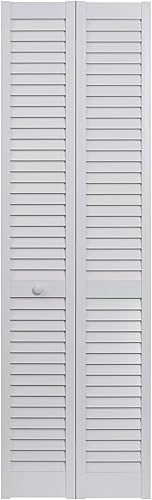 LTL Home Products SEALL32 Seabrooke - Puerta plegable interior con listones de PVC, 78.625 x 31.5 pulgadas, color blanco