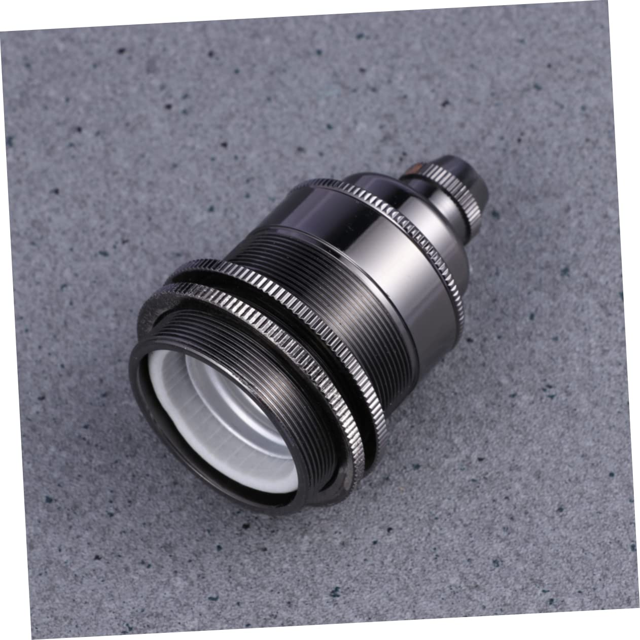 HOMSFOU Portalampada E27 in Metallo Adattatore Universale Nero Isolato in Ceramica Per Lampadine Da 110 Lampadine Compatibile Con Lampade A Sospensione.