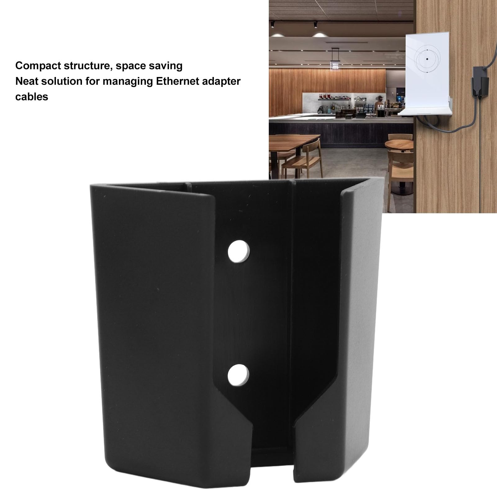 Ethernet Adapter Mount, Internet Satellite Brackets Multipurpose High Stability Plastic ABS Mounting Kit Black
