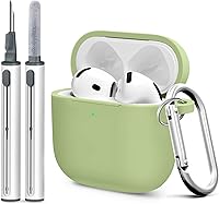 Vista 609 de Funda para AirPods Pro con kit de limpieza, funda de silicona suave para Apple AirPod Pro de 1ª/2ª generación, accesorios de funda AirPods Pro/Pro 2