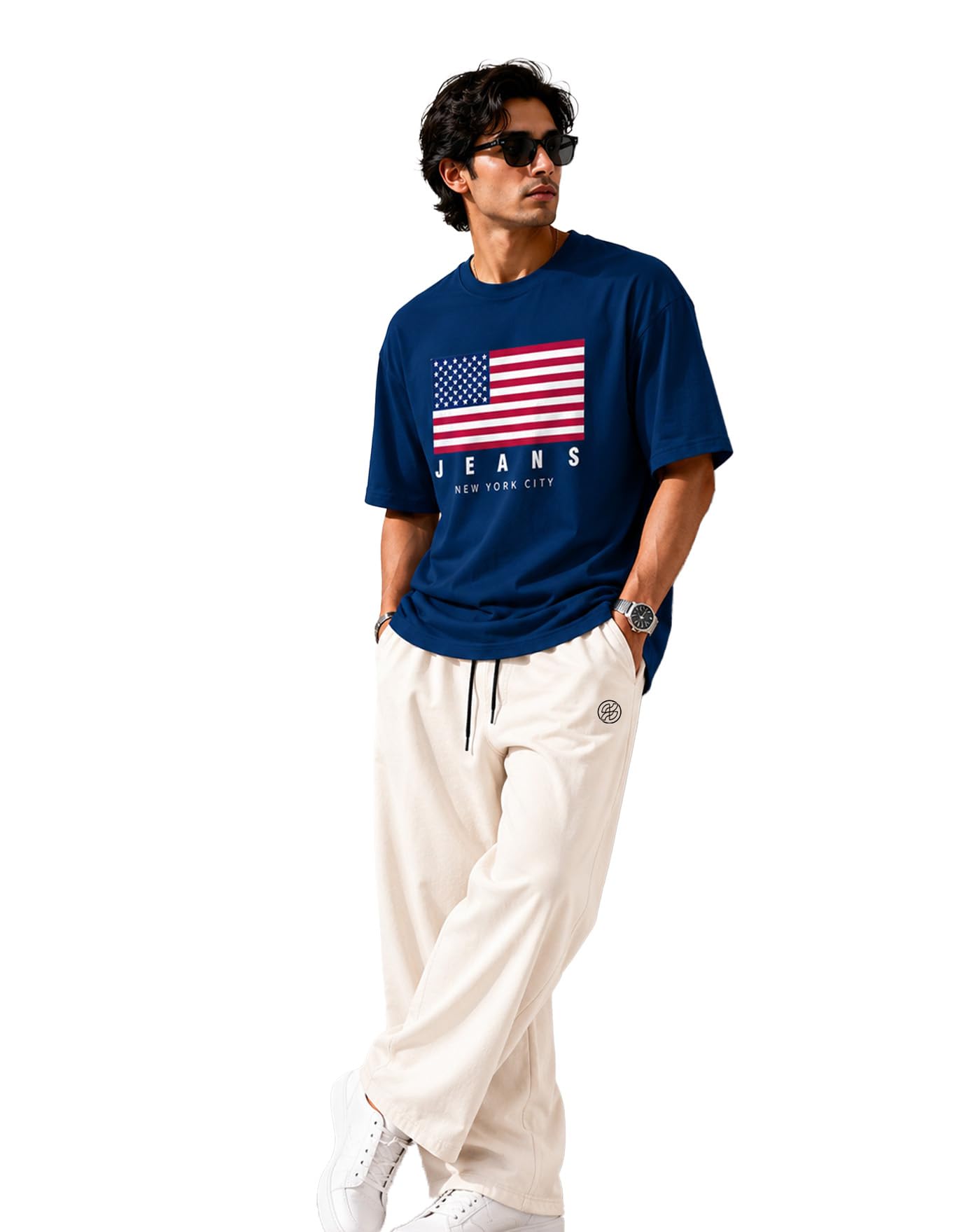 Men's Casual Summer Wear Co-Ord Set | Oversized Graphic Printed Round Neck T-Shirt & Comfortable Track Pant | Cotton Blend Clothing Set for Men-image-47