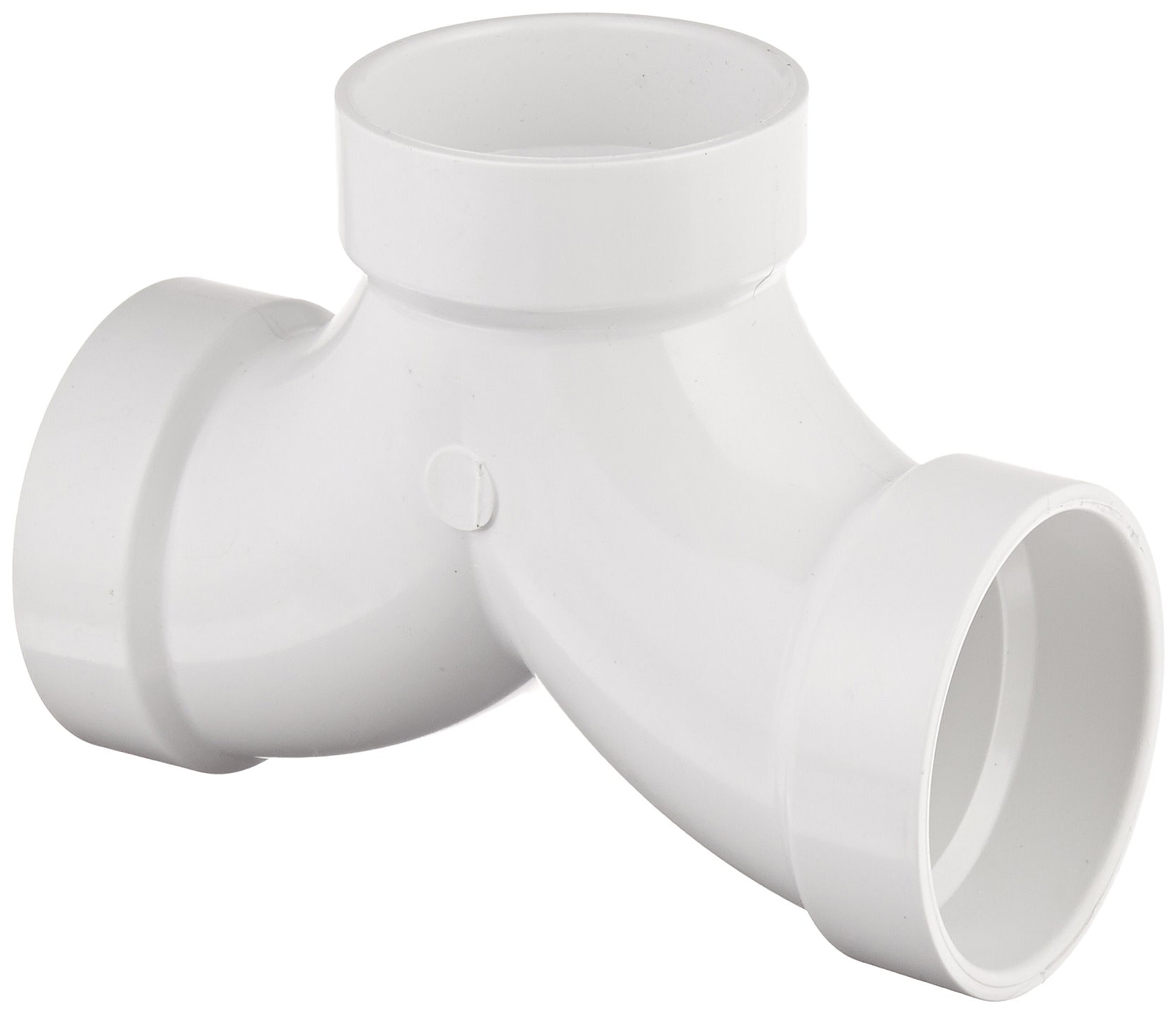 Spears P327 Series PVC DWV Pipe Fitting, 1/4 Bend, Tee, 2