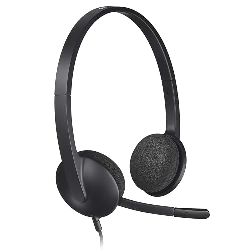 Logitech H340 Auriculares con Cable | Sonido Estéreo con Micrófono con Supresión