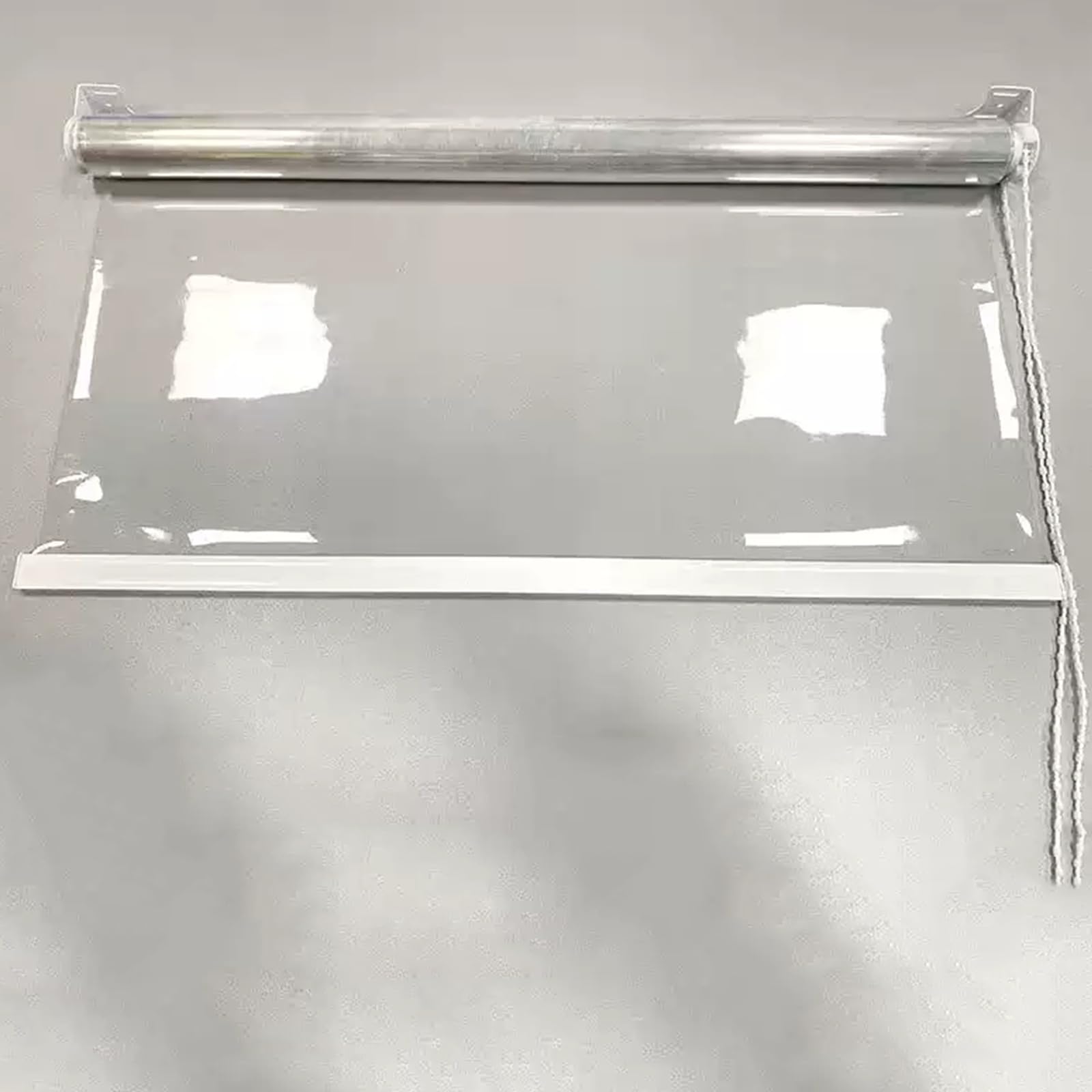 XINGWANGG Transparent Water proof PVC Roller Blind,Outdoor Clear Rainproof Roller Shade,Dust-proof Plastic Window Blind,for Hotel Office Partition,Custom,Width x Height (50cm x 110cm)