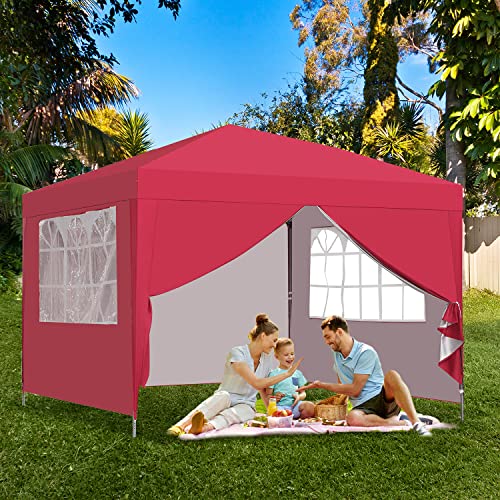 Gdy Canopy Tent, 10'X10' Instant Shelter Portable Outdoor Canopies With 4 Removable Side Walls #TOP6