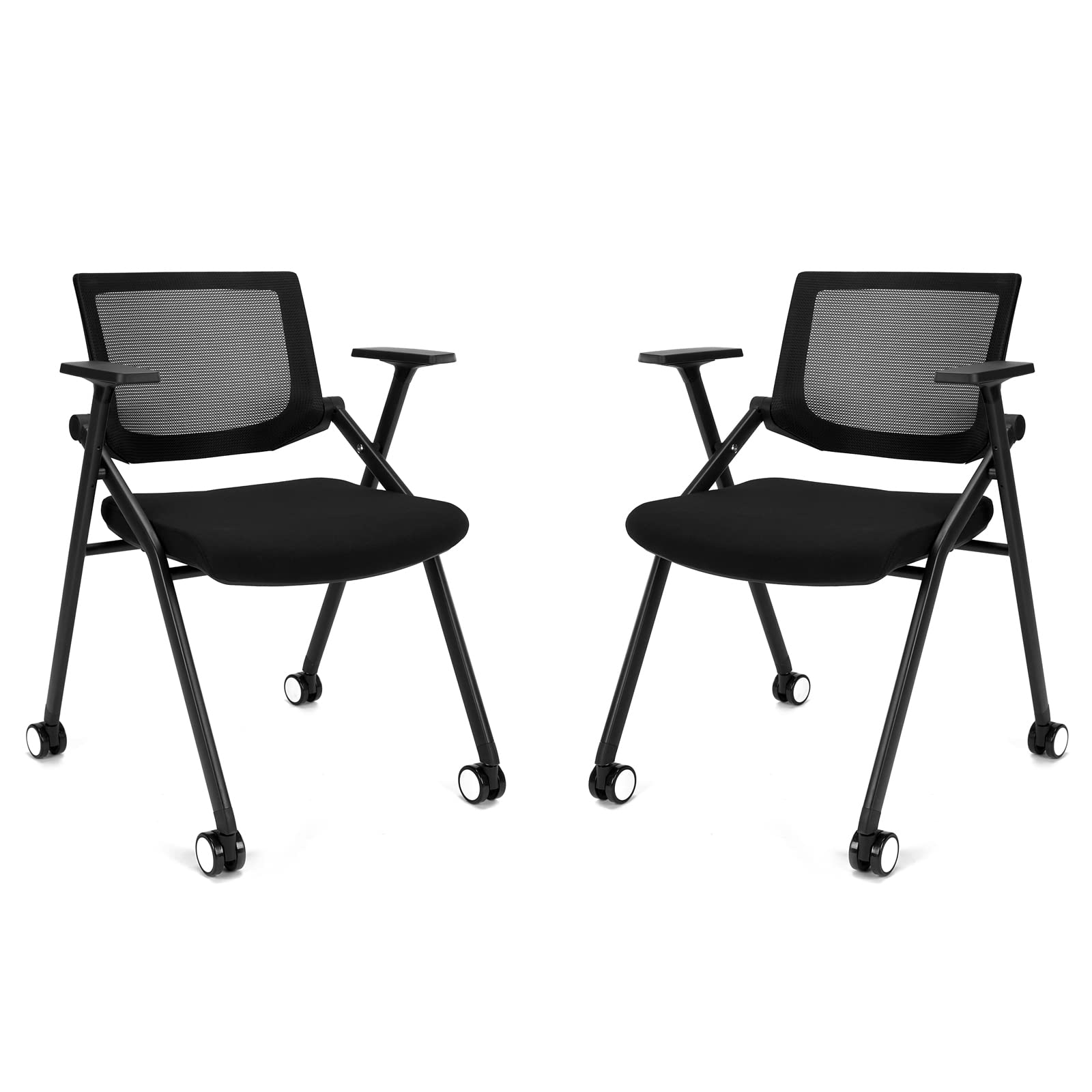 Buy BROBRIYO 2 Pack Stackable Conference Room Chairs with Wheels and