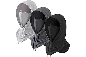 3-Pack Breathable Balaclava Sun Face Shields for Outdoor Activities