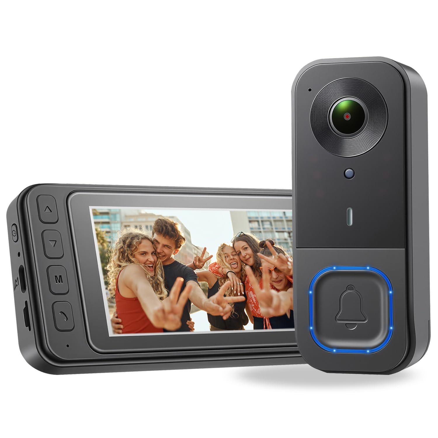 4.3" Wireless Video Doorbell with HD Screen - Plug & Play, No WiFi Needed. 1080P, 170° View, 2-Way Talk, Night Vision, IP68 Waterproof, No Subscription.-image-27
