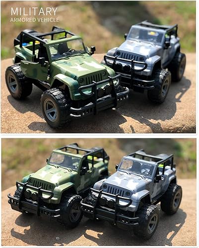 Miniatura 5 de UXRPTU - Vehículo de juguete 116 todoterreno de combate militar de fricción con luces y sonidos divertidos