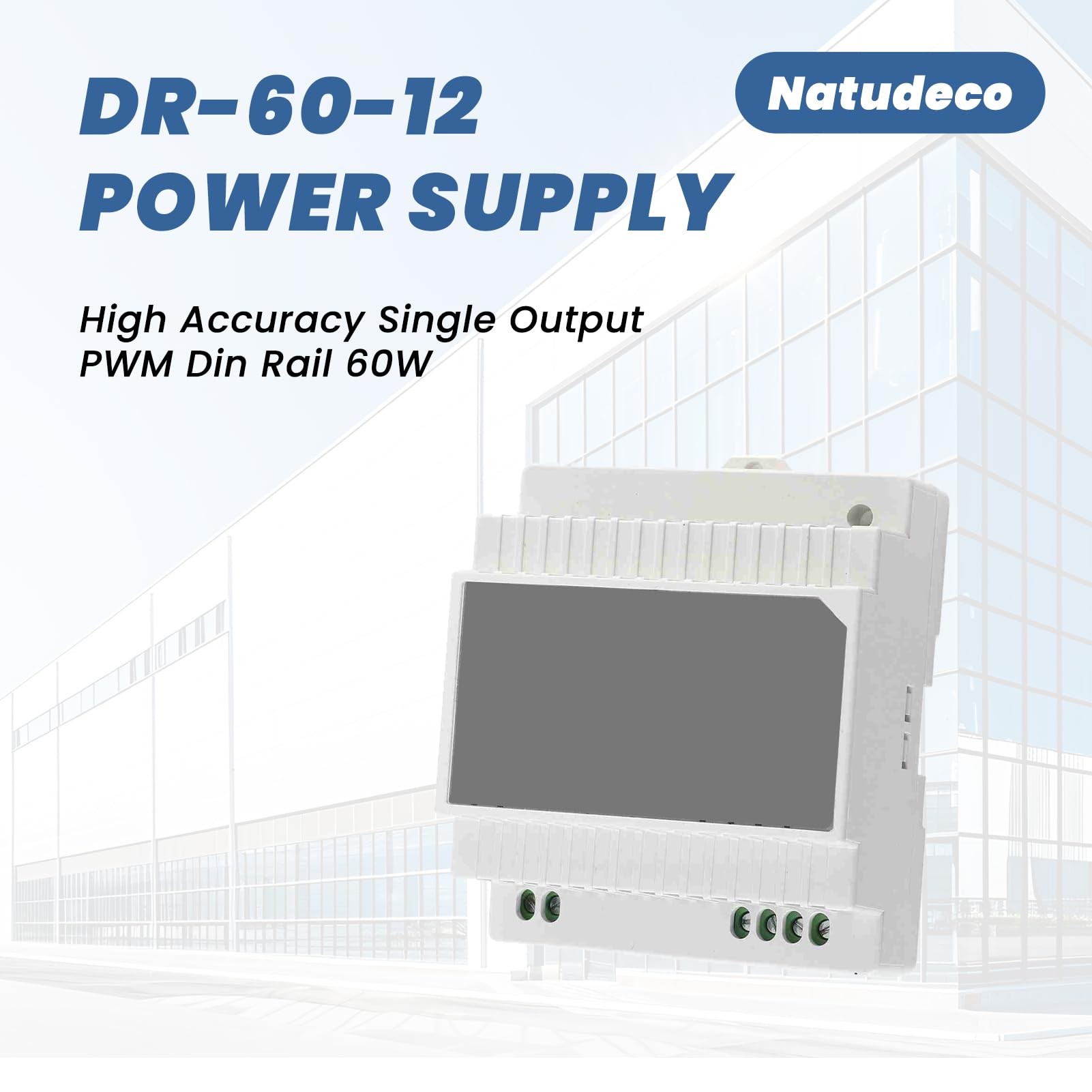 DR-60-12 Fuente de alimentación de riel DIN 100-240V 12V 5A 60W Salida única PWM Conmutación Fuente eléctrica Medio puente Fuentes de señal Equipos industriales(DR-60-12)