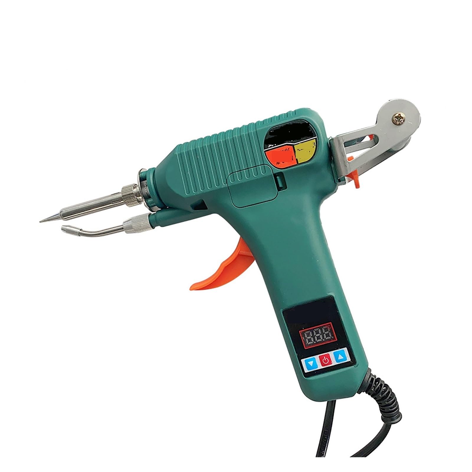 Zestaw lutownicy, 80W lutownica elektryczna, DIY przenośny pistolet spawalniczy naprawa elektronarzędzi 180-520 ℃ ogrzewanie wewnętrzne, cyfrowy wyświetlacz LED do metalu, elektryki, majsterkowania (