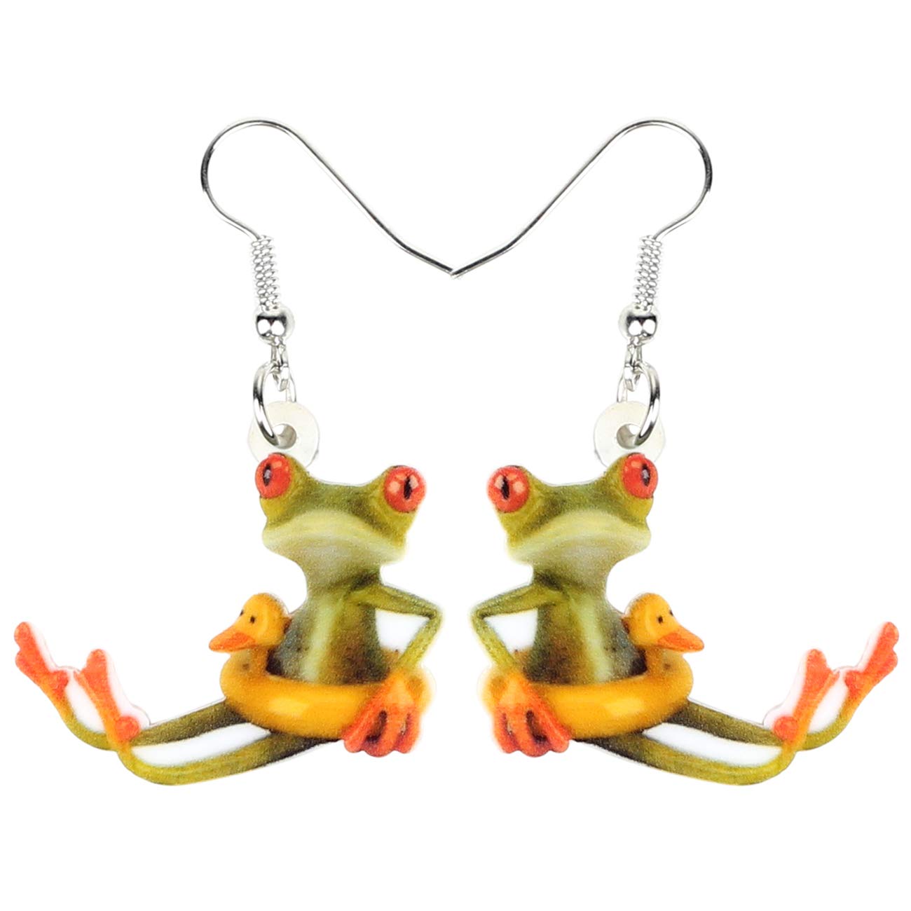 Bonsnyacrylic Novelty Sweet Skateboard Frog Earrings Drop Dangle