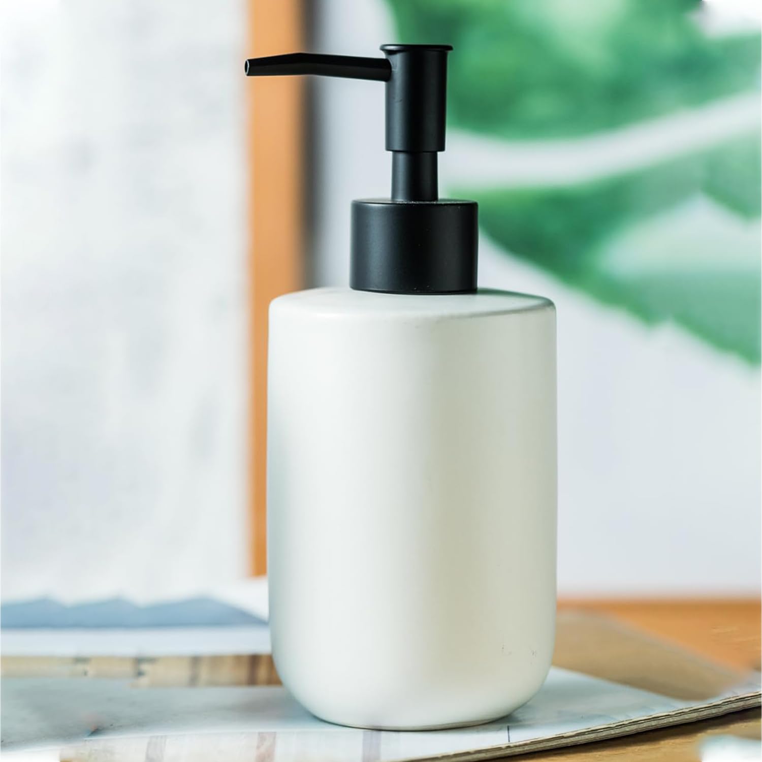 Heart Home Liquid Soap Dispenser | Handwash Soap Dispenser | Soap Dispenser for Wash Basin | Shampoo Dispenser Bottle | Bathroom Dispenser Bottle | 350 ML | White