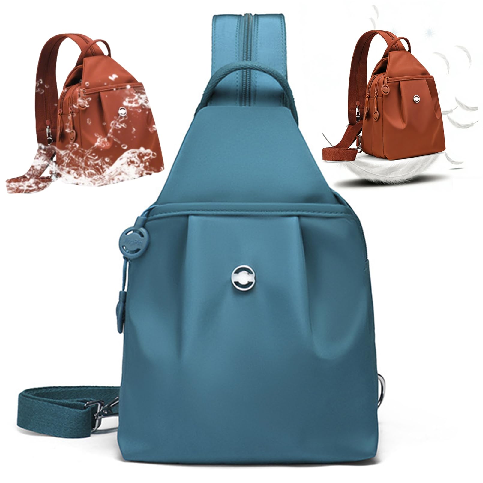 Bpoeee 3 in 1 Anti-Theft Travel Tote Bag – Waterproof Convertible Shoulder Bag for Women, Large Capacity Commuter Backpack (Blue)