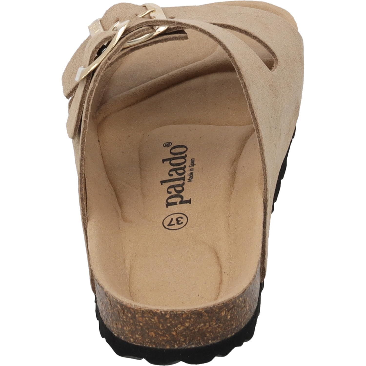 Palado Pantoletten Damen Korfu Mono - bequeme Sandalen Made in Spain - Hausschuhe mit dämpfendem Kork-Fußbett - modische Sommerschuhe