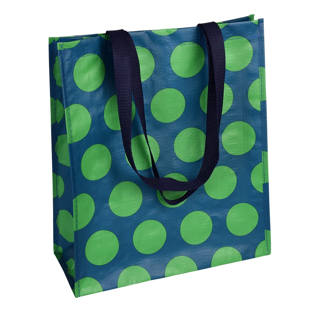 Rex London Reusable Eco-friendly Shopping Bag - Green on Blue Spotlight — image 1