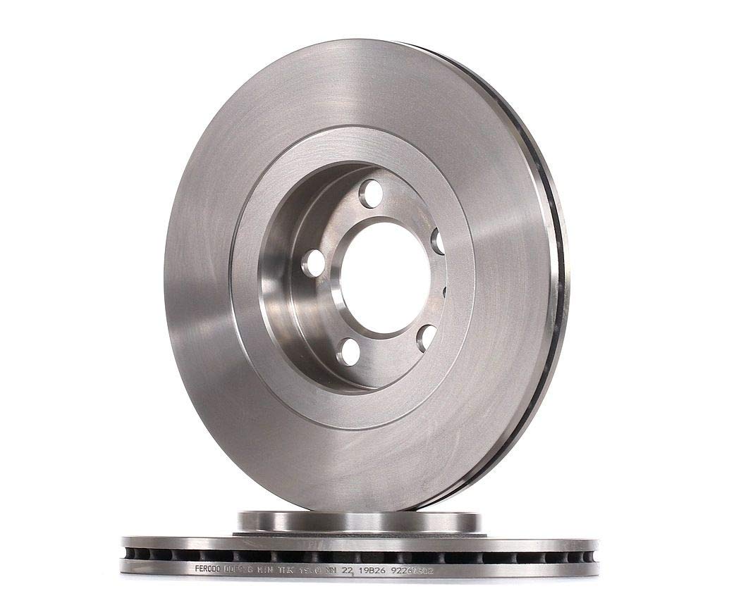 2x FERODO Disco de freno Delantero Ø280mm Altura: 36,5mm Espesor: 22mm Corona de Agujeros - Ø: 100mm ventilado DDF928 Compatible con VW Golf 4 Hatchback 1J1 Golf 4 Variant 1J5 Bora Sedán 1J2, SKODA