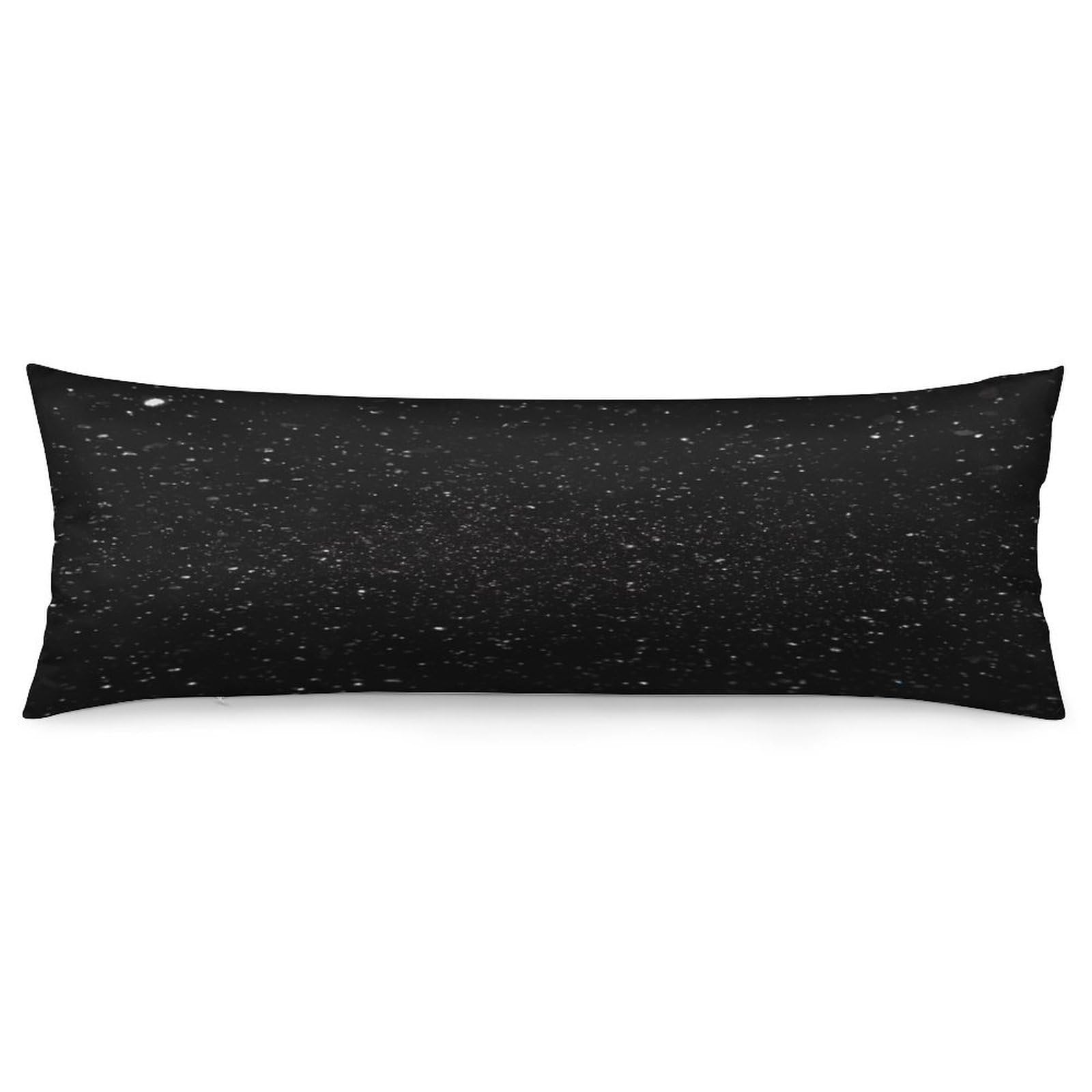 Black Glitter Pillowcase Long Body Pillow Cover Soft Decorative Body Pillow Case Breathable Large Pillowcase Cute Cozy Pillow Protector for Bed Sofa Couch Room 18.9 X 53 Inch