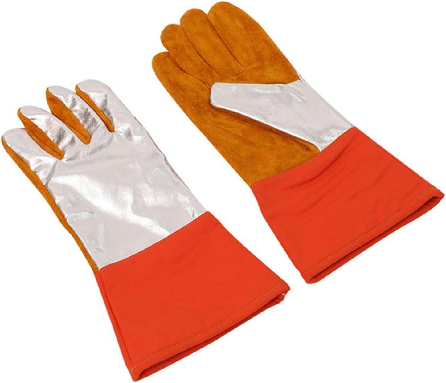 PIWINE Gartenhandschuhe, schnittfeste Handschuhe, feuerfeste Handschuhe, Kraft-Aluminiumfolie, hochtemperaturbeständige Schweißhandschuhe for Metallurgie, Herd, Grill