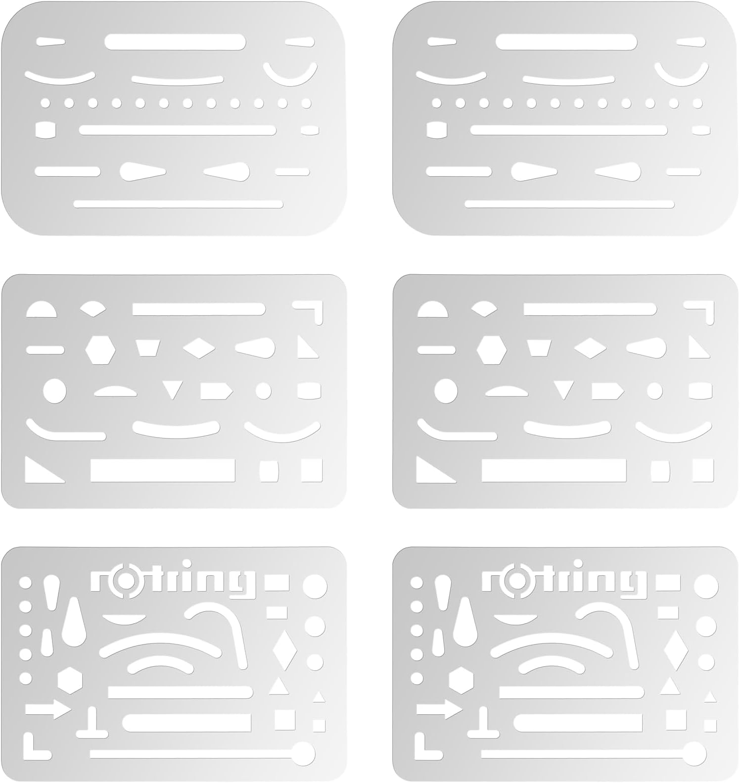 6 Pcs Eraser Shield Stainless Steel Drafting Tools Drafting Templates ...