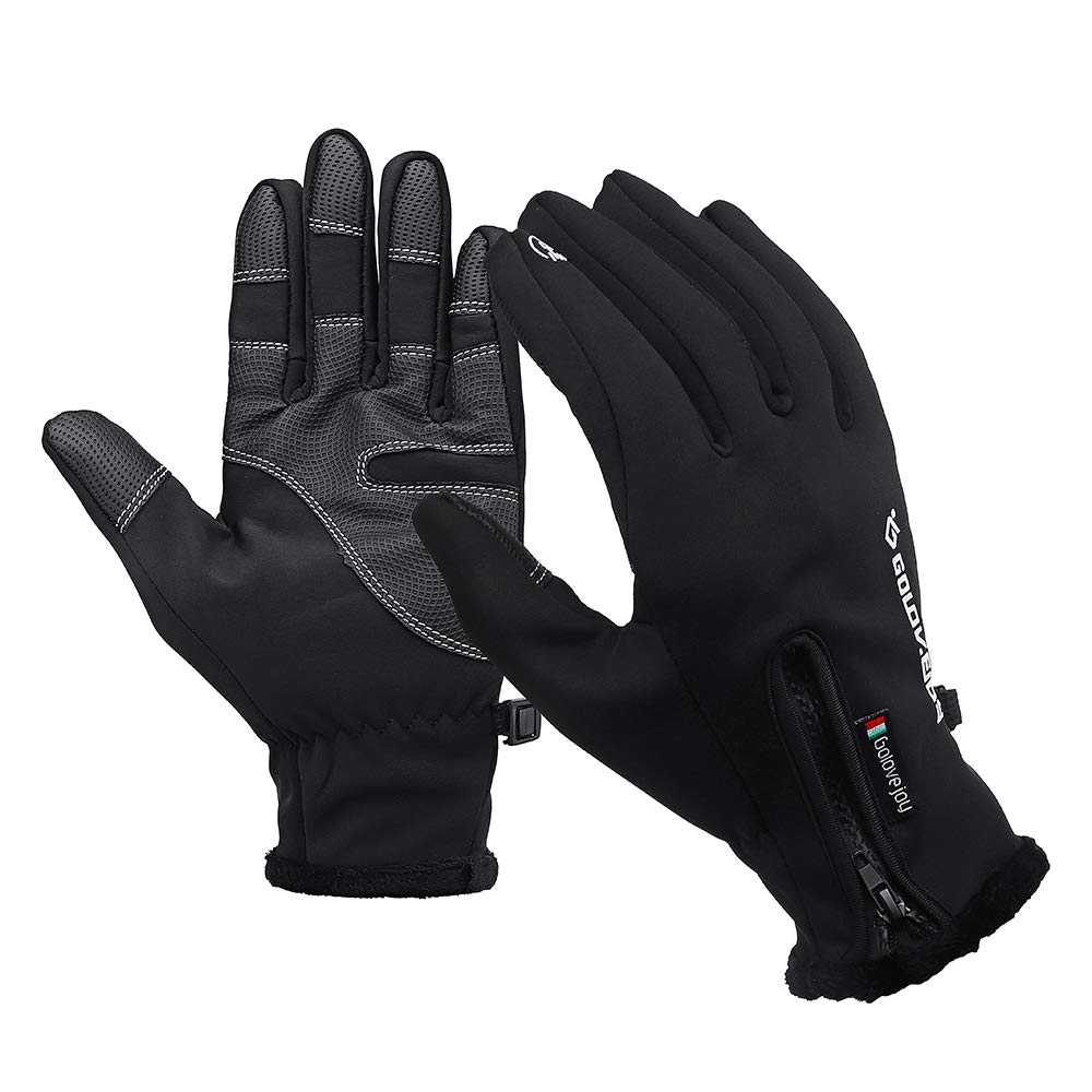 Amélioré Imperméable À l'eau Tactile Gants pour Moto Cyclisme Ski Hommes Noir S