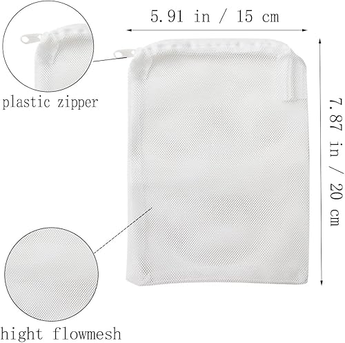 Miniatura 3 de 10 bolsas de medios de filtro de tanques, bolsa de medios de acuario, bolsas de filtro de acuario, bolsas de filtro de malla para pecera, con