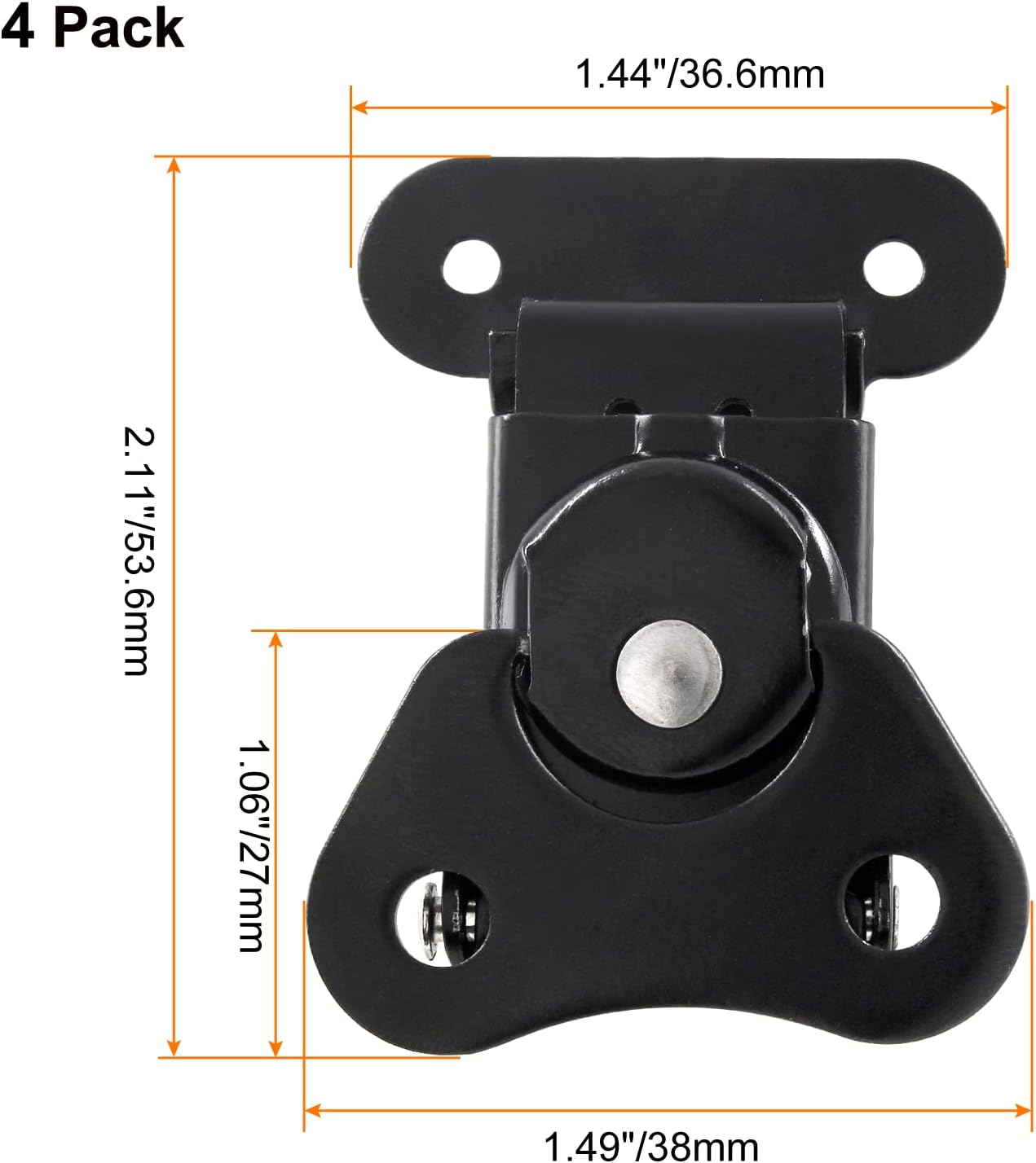 4 Pack Butterfly Latches Black Suitcase Latches 304 Stainless Steel Butterfly Buckle Latch Twist Latch