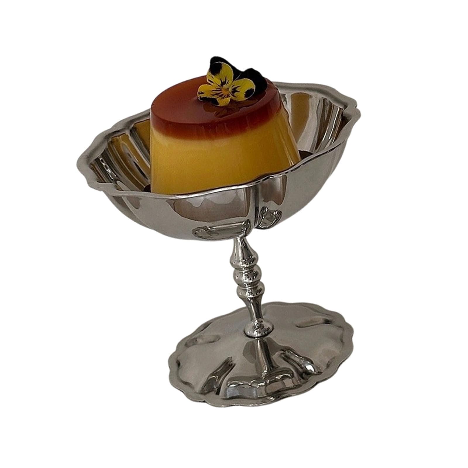 Nucelit Easy to Clean Stainless Steel Dessert Cup Multipurpose Salad Goblet for Parties Picnics and Outdoor Event Multipurpose Dessert Bowl