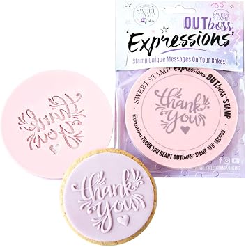 Sweet Stamp by AmyCakes Outboss Plastic Expression Stamp, Thank You Heart