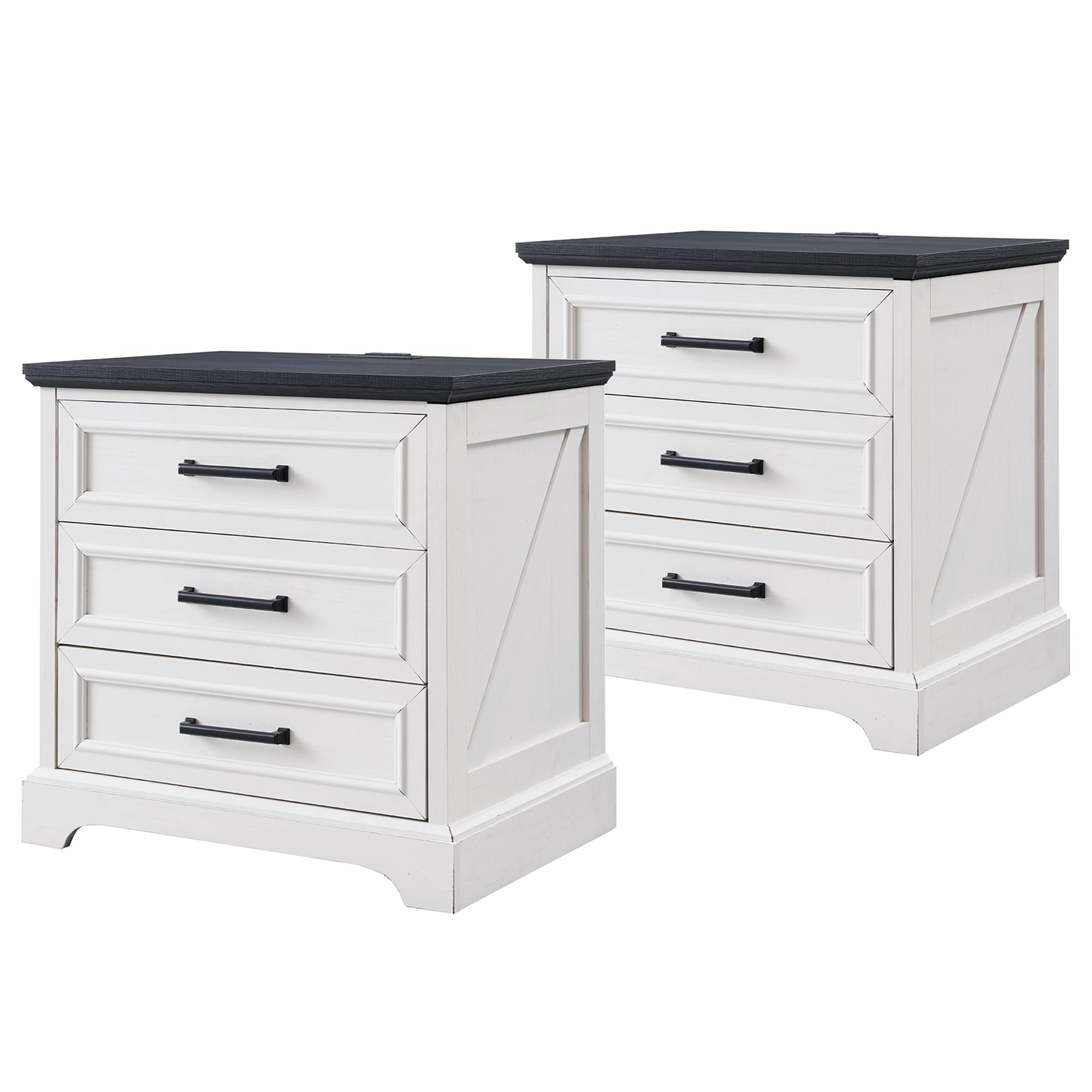 ACCOHOHO Farmhouse Nightstands Set of 2