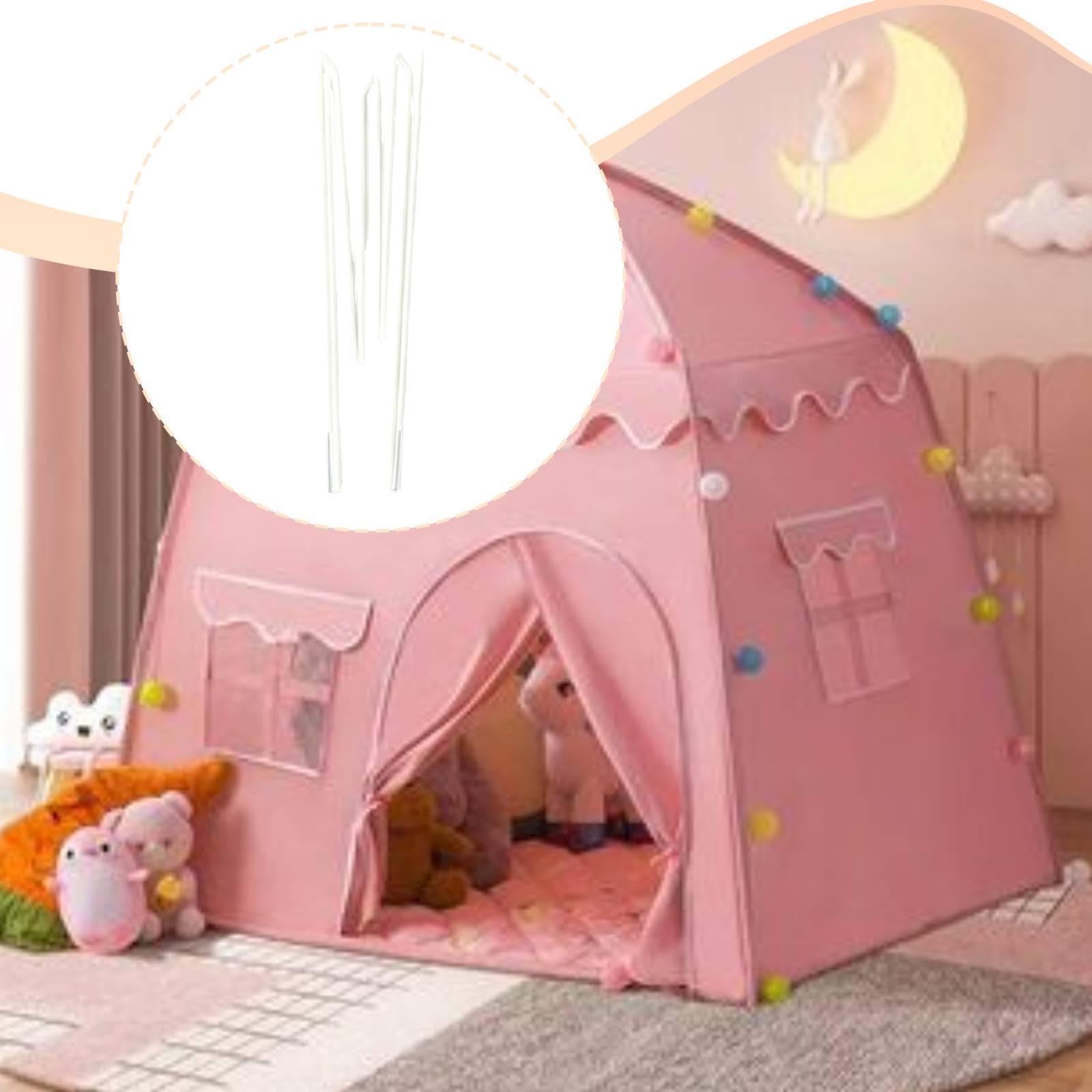 Aste Tenda Bambini per Castello Gioco Supporti Segmentati in Fibra di Vetro Kit Sostituzione Palo per Tenda Principessa Barre per Capanna, 1 Pezzo