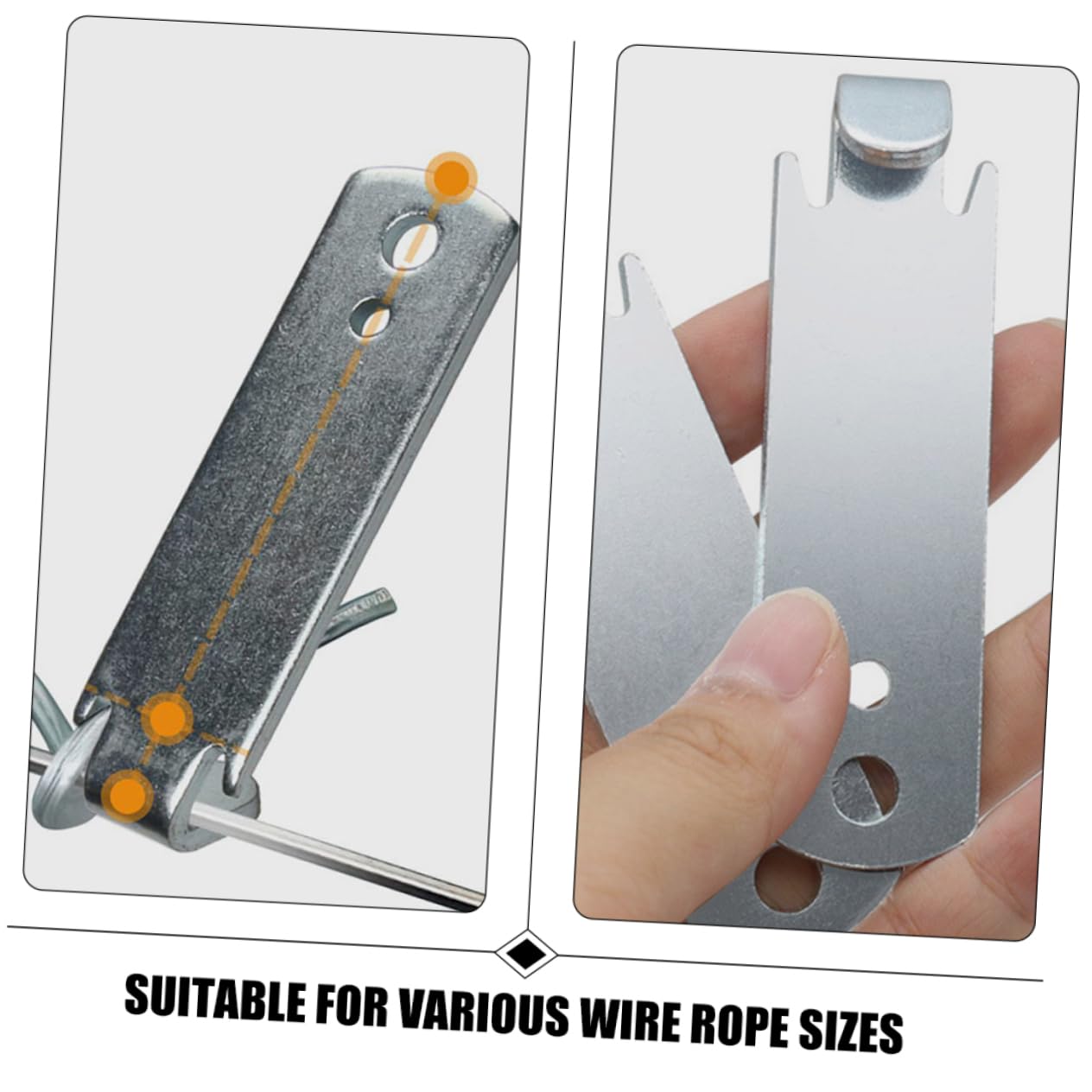 VANZACK 10pièces Tendeur De Câble Acier Outil De Serrage pour Corde Métallique Accessoire Pratique pour Installation De Clôture Et Divers