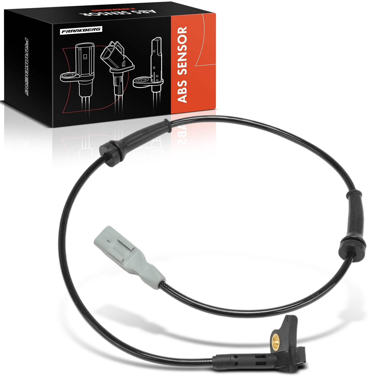 Frankberg ABS Sensor Wheel Speed Sensor Front Axle Left or Right Compatible with C4 Grand Picasso I UA MPV 1.6L-2.0L 2006-2013 Partner Tepee MPV 1.6L 2008-2012 Replace# 4545.E7