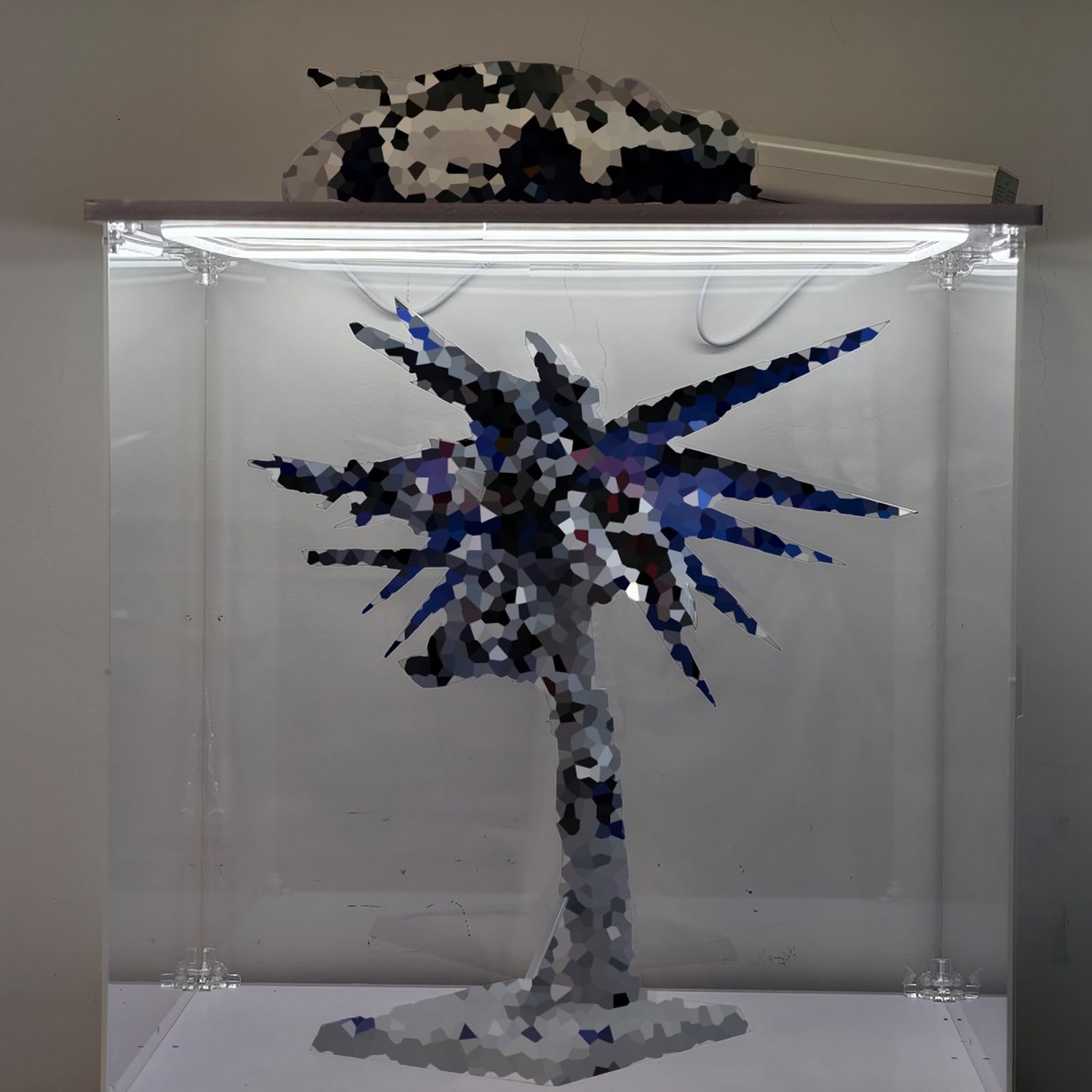 Gablota akrylowa Pudełka Akrylowe O Wymiarach 10 20 30 40 50 Cm Z Oświetleniem LED, Przezroczysta Gablota Akrylowa Na Modele/Figurki/Pamiątki, Łatwe W Montażu(25x25x30cm)