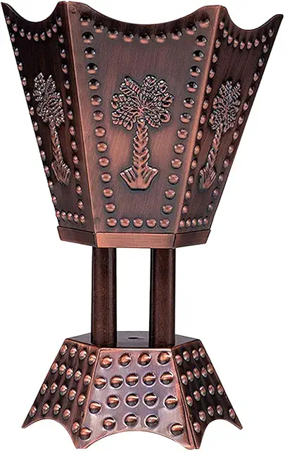 Brûleur d'encens électrique arabe en métal - Décoration intérieure et ambiance paisible