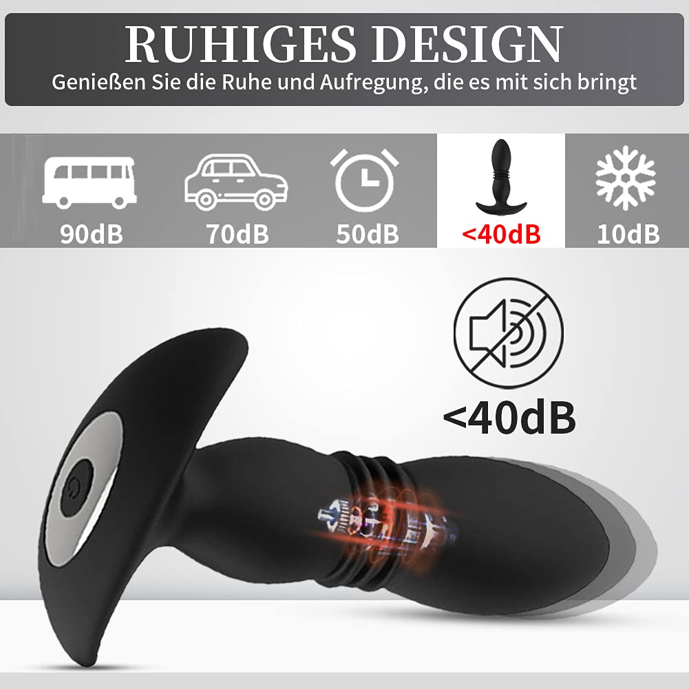 Vibratore anale con telecomando, giocattolo sessuale, plug anale con telecomando, modalità di vibrazione prostata, con vibratore, in silicone, massaggiatore