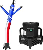 Vista 13 de MOUNTO Juego completo de marioneta bailarina voladora de 1,83 m con ventilador de 1/3 hp (ROJO)