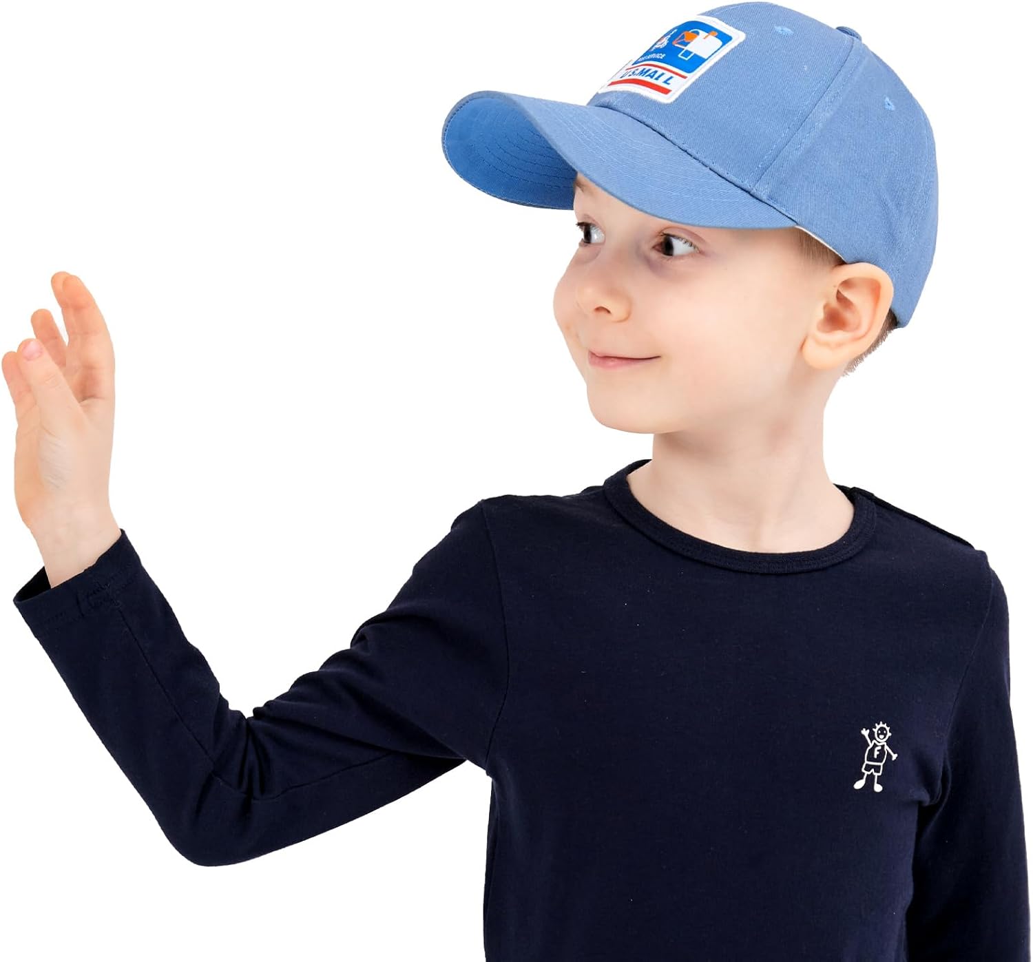 CINKCO Mailman Hat Mr. Postman Costume Blue Baseball Cap Postman Dress Up for Kids - Image 5