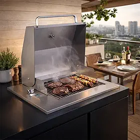 Churrasqueira Grill Elétrica Cooktop com Tampa 50x40cm Fine 220V Titan