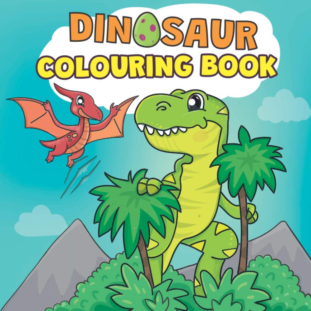 Dinosaur Colouring Book: Adorable Children's Book for Kids Ages 4-8 | With Cute Dino Illustrations Including T-Rex, Triceratops, Stegosaurus, Brachiosaurus and more